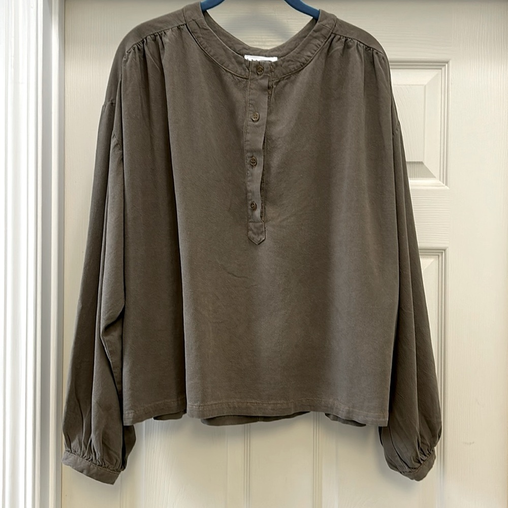 LACAUSA Top Blouse M Silk NWOT